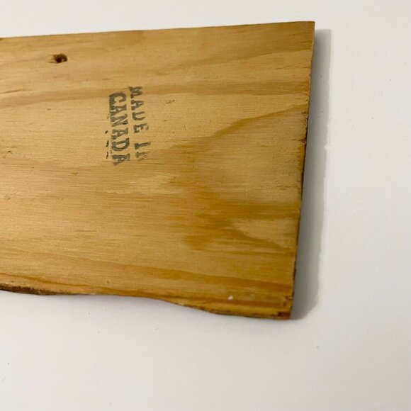 Vintage Wooden Art Bathroom Plaque Joke Sign Made in Canada - Picture 13 of 16